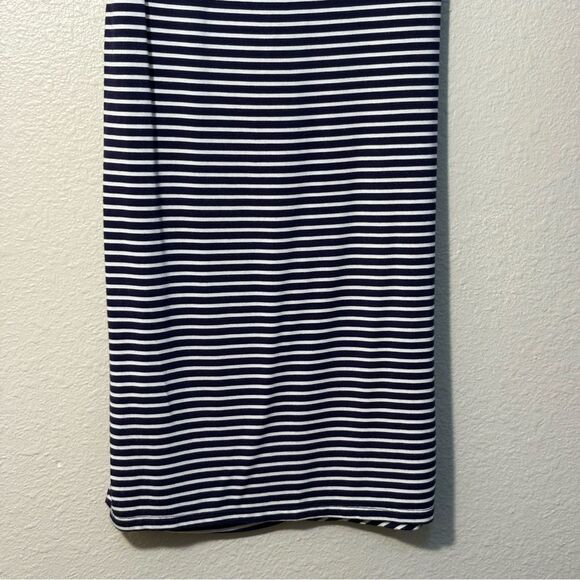 Love Fire Sheath Midi Dress Women’s M Black White Striped Tank Ruching Sides. - Picture 6 of 10